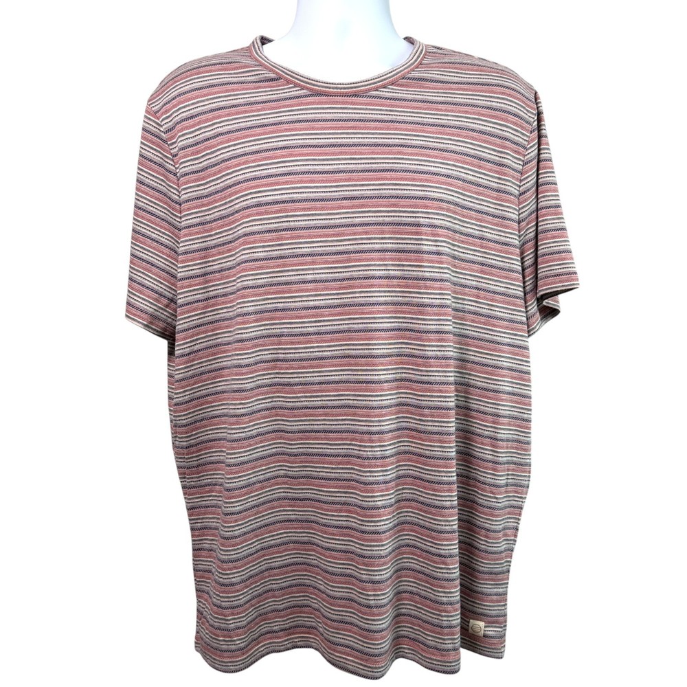 Marine Layer Mens Signature Jacquard Crew Tee Multi Stripe Size XL