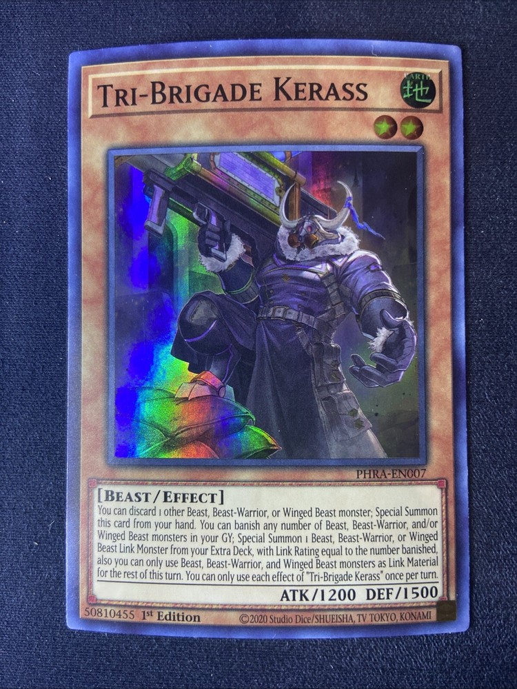 Tri-Brigade Kerass - PHRA-EN007 - Super Rare - 1st Edition Phantom Rage