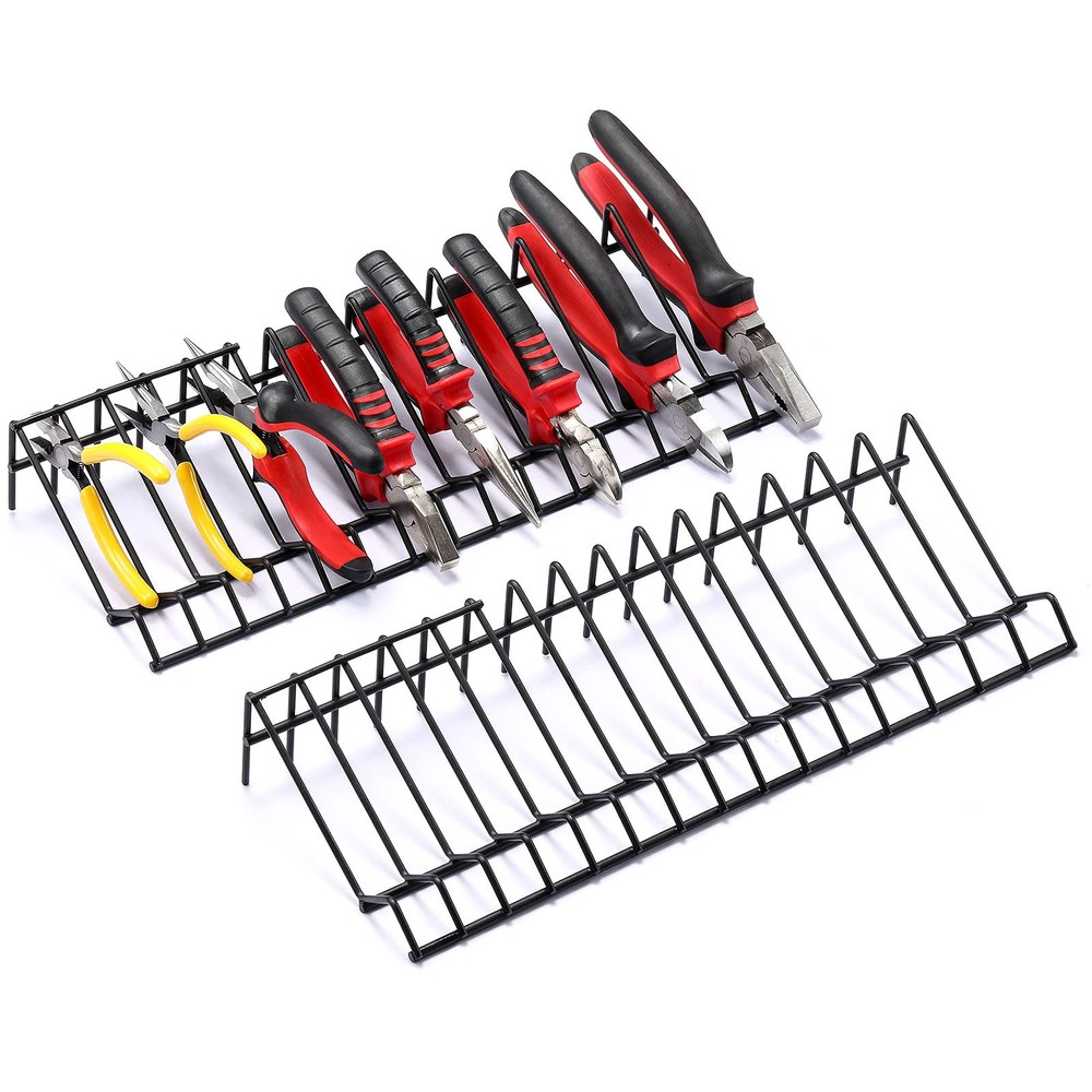 2-Tier Pliers Organizer Rack for Wrench and Hand Tool Storage in Tool Box