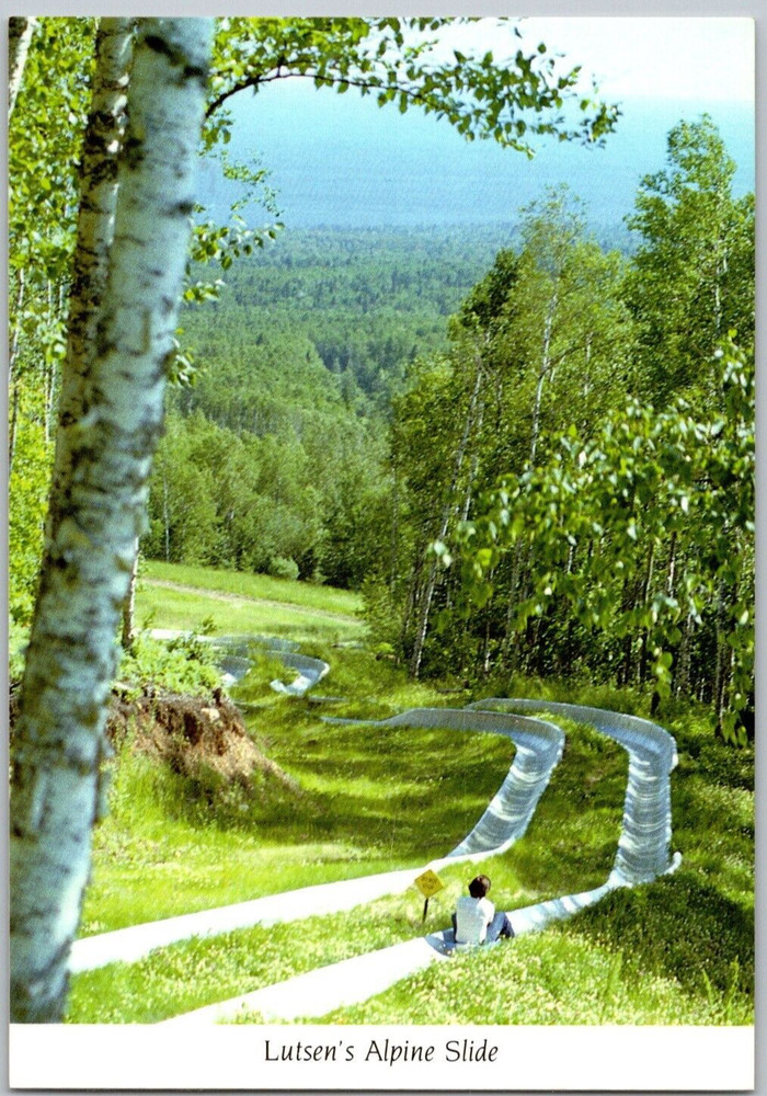 Minnesota Lutsen Resort Alpine Slide Lake Superior North Shore 6x4 Postcard