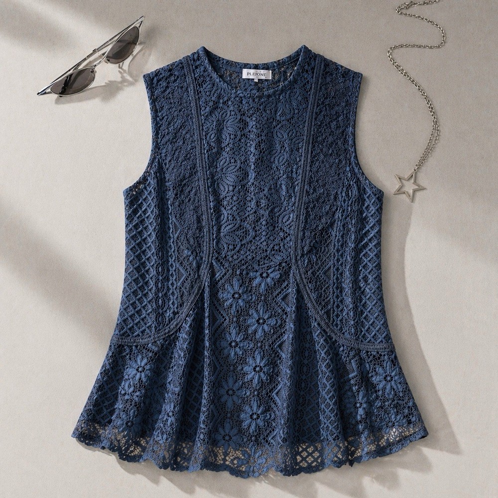 Sundance Y2K Womens Lace Sleeveless Top Size S Boho Whimsigoth Dark Fairy
