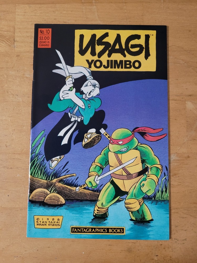 USAGI YOJIMBO #10, 1988 Fantagraphics, Early TMNT Leonardo See Notes