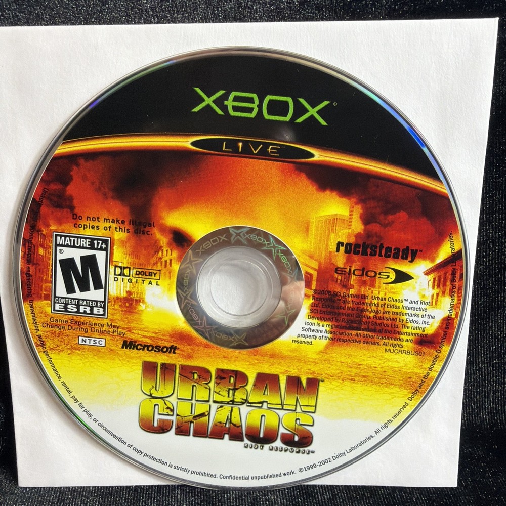 Urban Chaos: Riot Response (Microsoft Xbox, 2006) - Disc Only