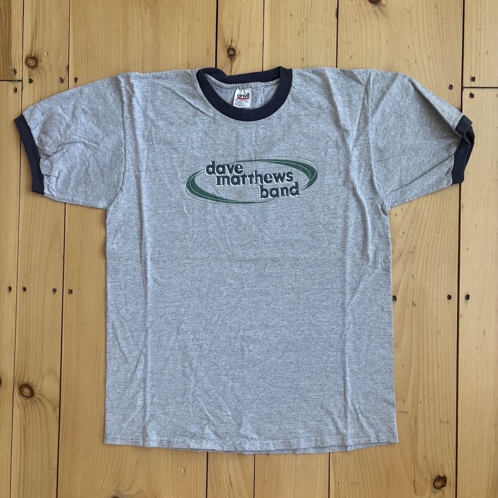 Vintage 90s Dave Matthews Band Anvil Tee Size XL Ringer