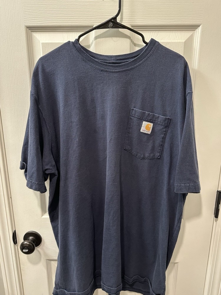 Carhartt Men'S K87-NVY Large Short Sleeve T-Shirt - Navy