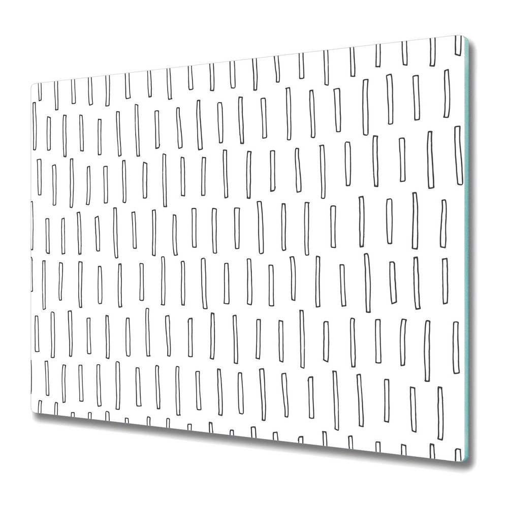 Glass Induction Cover Geometric sticks minimalistic scandinavian Art 60x52