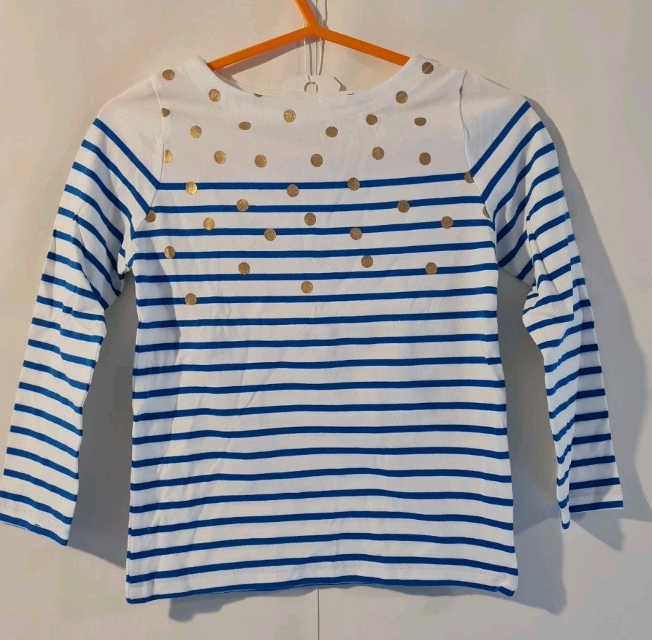 Mini Boden Girls Jersey Long Sleeve Breton Top Age 5-6 Years Brand New  G14