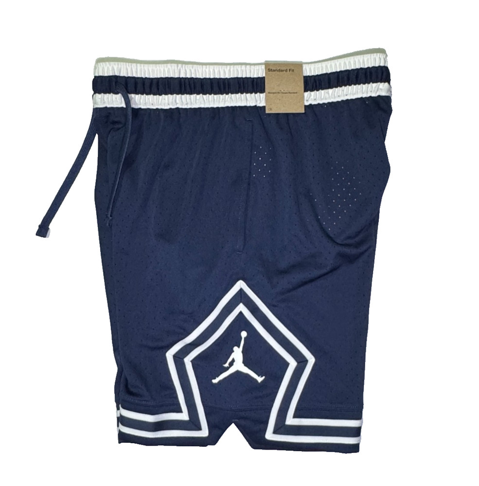 Jordan Sport Diamond Mesh Dri-Fit Men Shorts Size Small Navy White HF9910-410