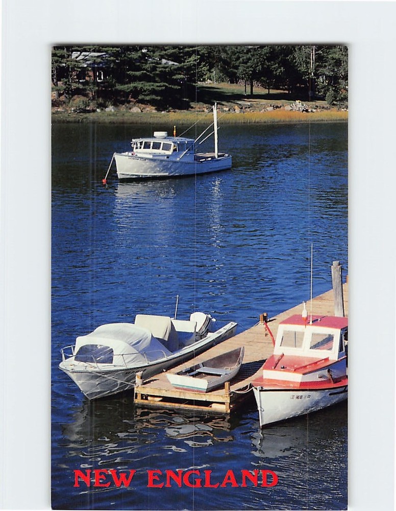Postcard Peaceful Anchorage New England USA