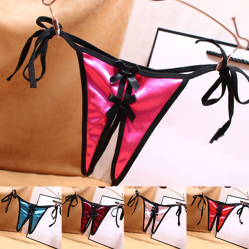 Sexy Women Lace Thong G-string Panties Lingerie Underwear Crotchles T-back US ~