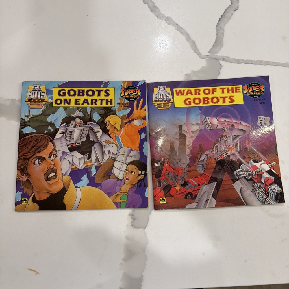 1984 Gobots On Earth & War Of The GoBots Golden Super Adventure Books
