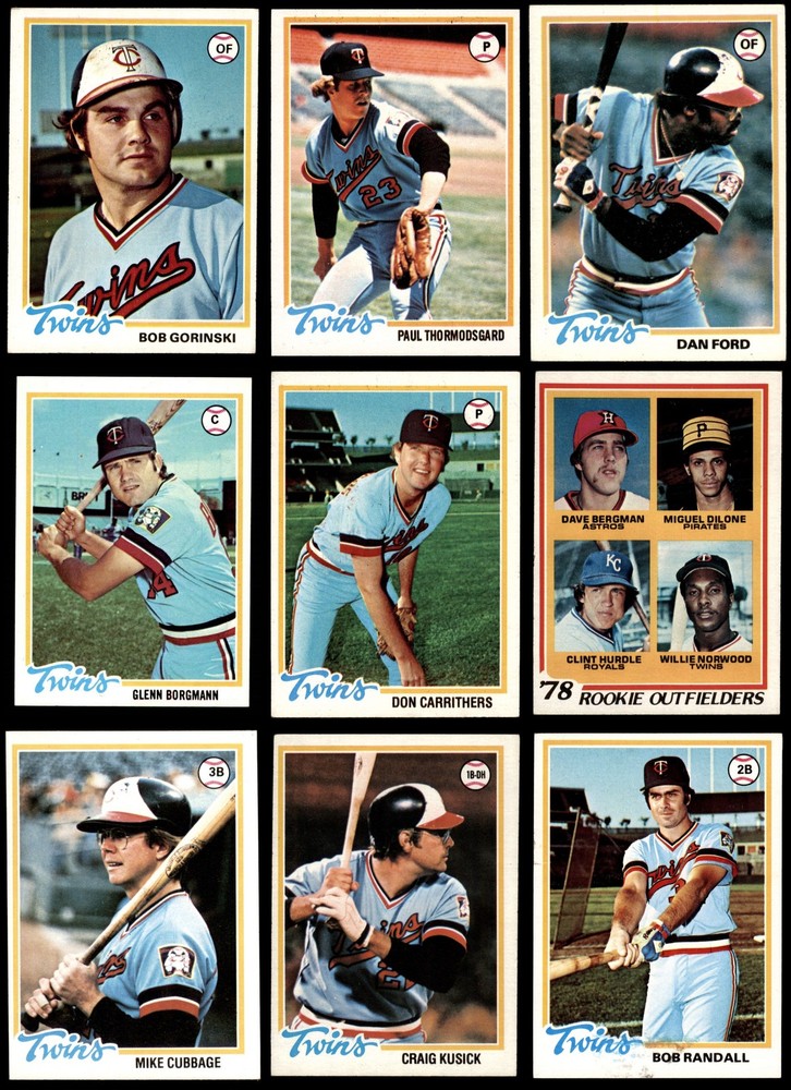 1978 Topps Minnesota Twins Near Team Set 5.5 - EX+ 4434793 (19 / 28 cards)