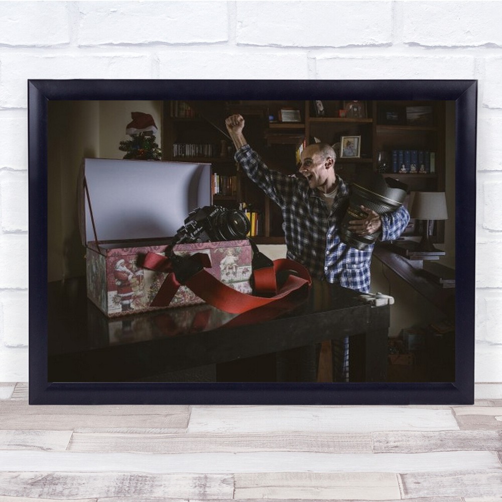 Gear Junky's Christmas Morning Creative Edit Edited Ma Trunk Wall Art Print