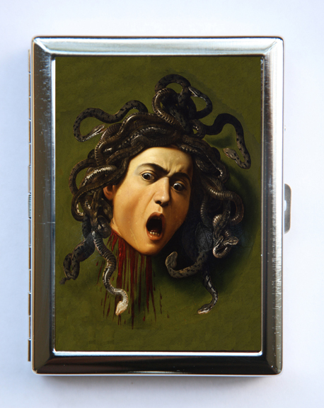 Caravaggio Medusa Cigarette Case Wallet Business Card Holder gothic snakes