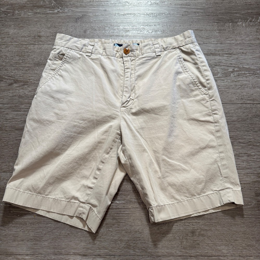 Brooks Brothers Shorts Mens 32 Chino Beige 100% Cotton Preppy 1818 10