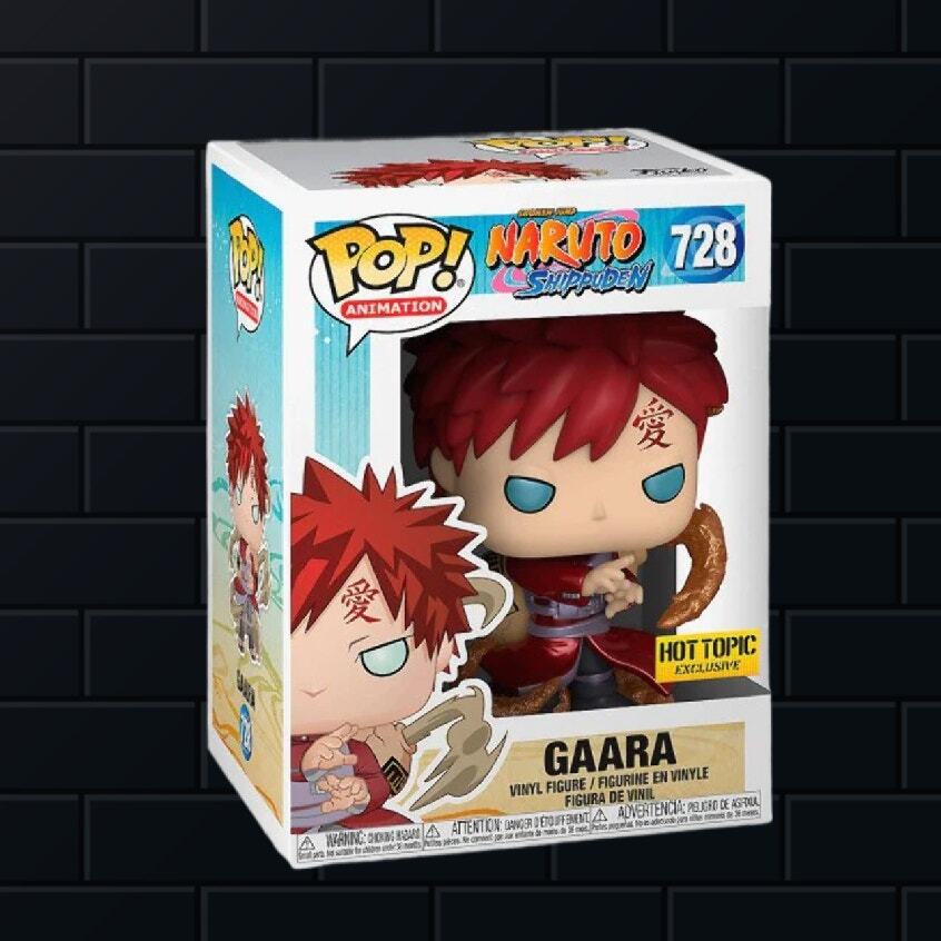Naruto Shippuden Gaara Metallic Hot Topic Exclusive Funko Pop 728 Figure