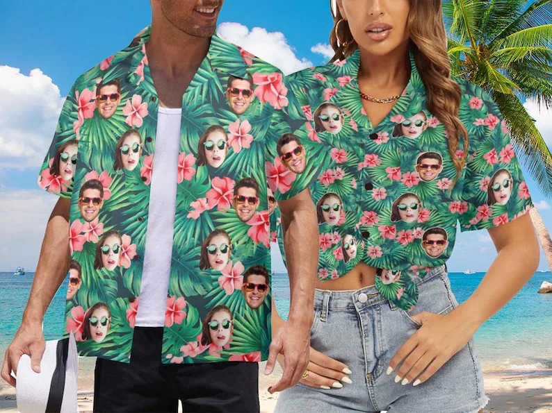Personalized Custom Face Hawaiian Shirt Photo Aloha Funny Gift