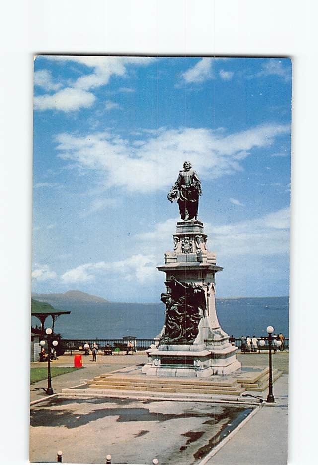 Postcard Monument Champlain Quebec Canada