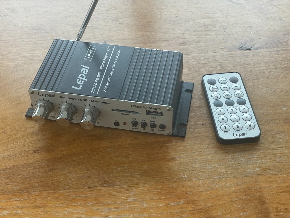 Lepai LP-A68 Hi-Fi Stereo Amplifier USB SD FM MP3 2-Channel w/ Remote