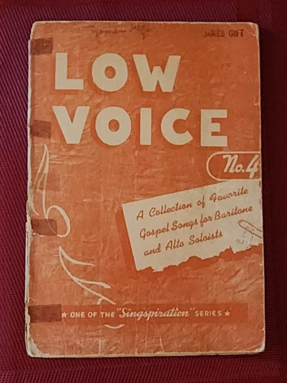 1949 Singspiration LOW VOICE #4 four Gospel Music Songbook Baritone & Alto Solos