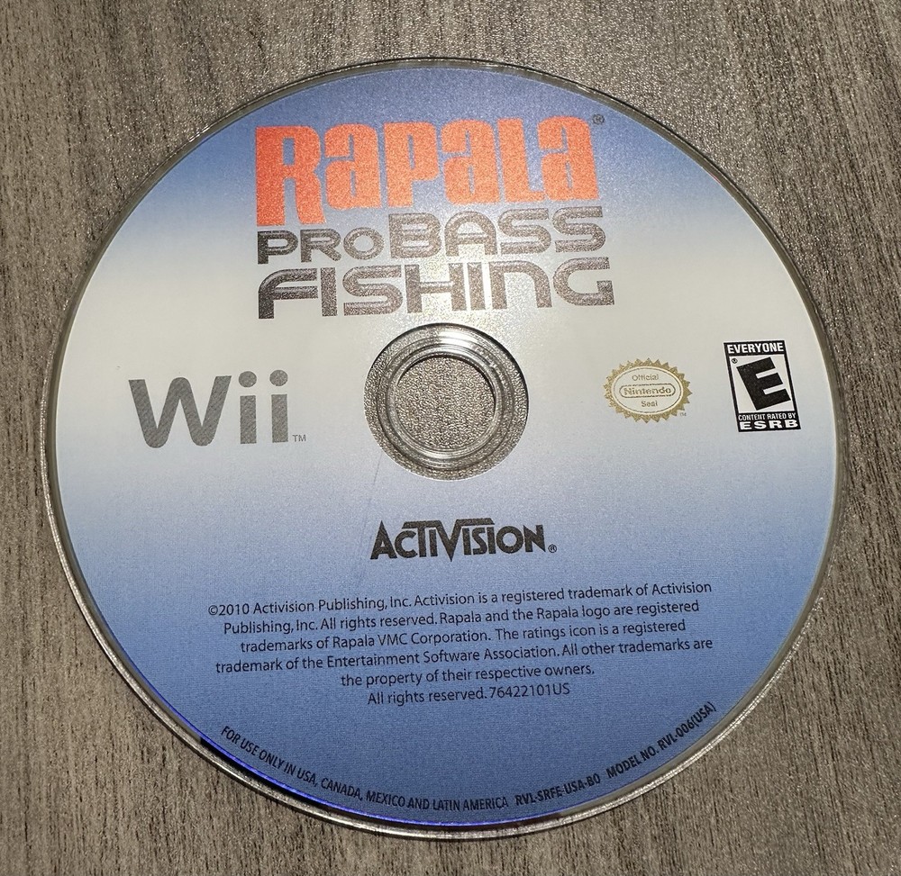 Rapala Pro Bass Fishing (Nintendo Wii, 2010) Disc Only