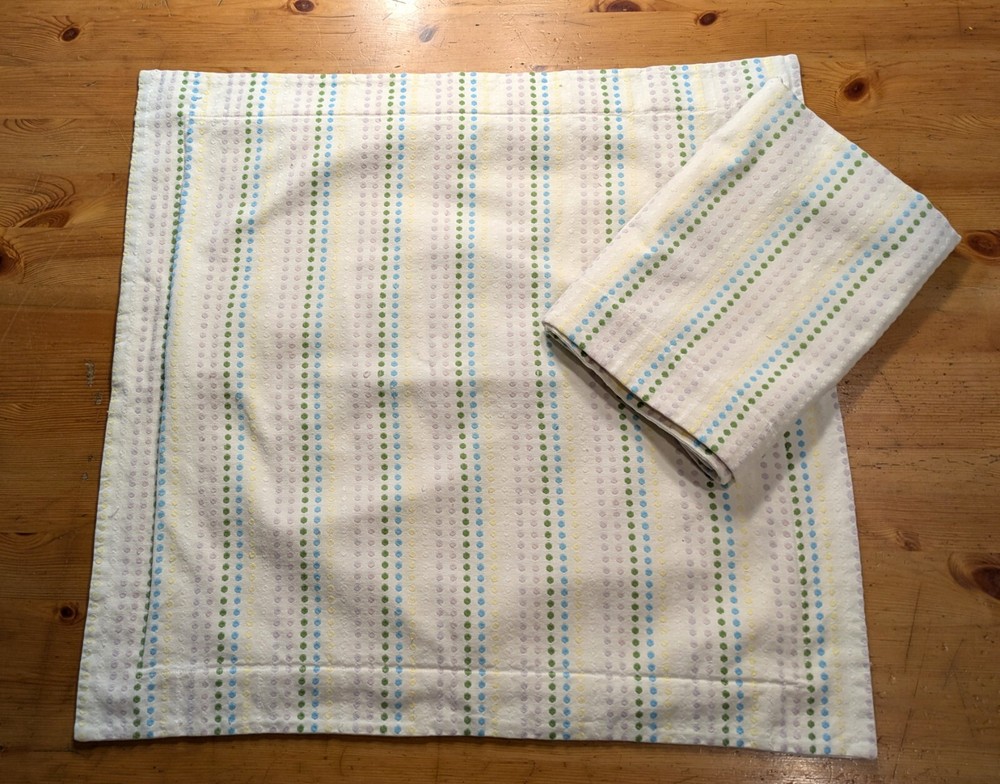 New 2 Pottery Barn PB Teen Embroidered Euro Pillow Shams Cotton Canvas  28 X 29