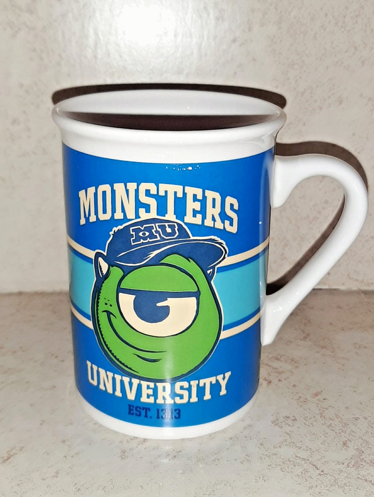 Monsters University Mike And Sulley Blue Coffee Cup Mug Disney Pixar