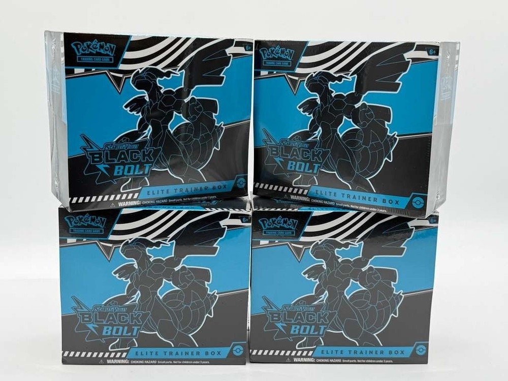 Lot of (4) Pokemon TCG Black Bolt Elite Trainer Boxes SEALED/NEW ETBPROBSTEIN is actively accepting consignments !!