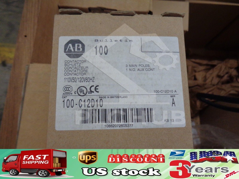 Allen-Bradley 100-C12D10 IEC CONTACTOR 12AMP 120VA 1PC New Sealed In Box