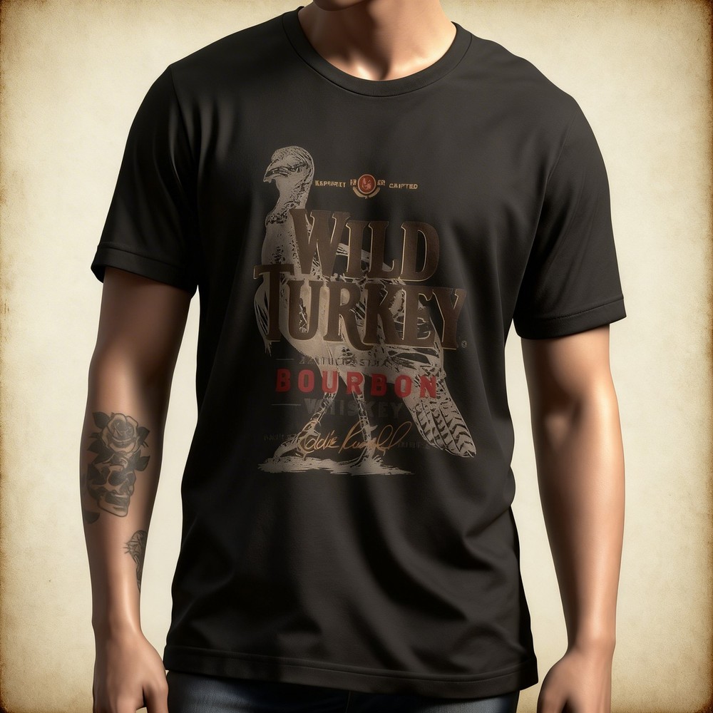NWT Funny Retro Wild Turkey Premium Gift Unisex T-Shirt