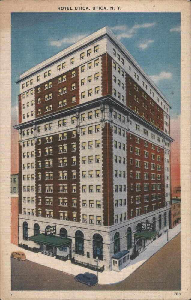 Utica, NY New York Hotel Utica Original Vintage Postcard