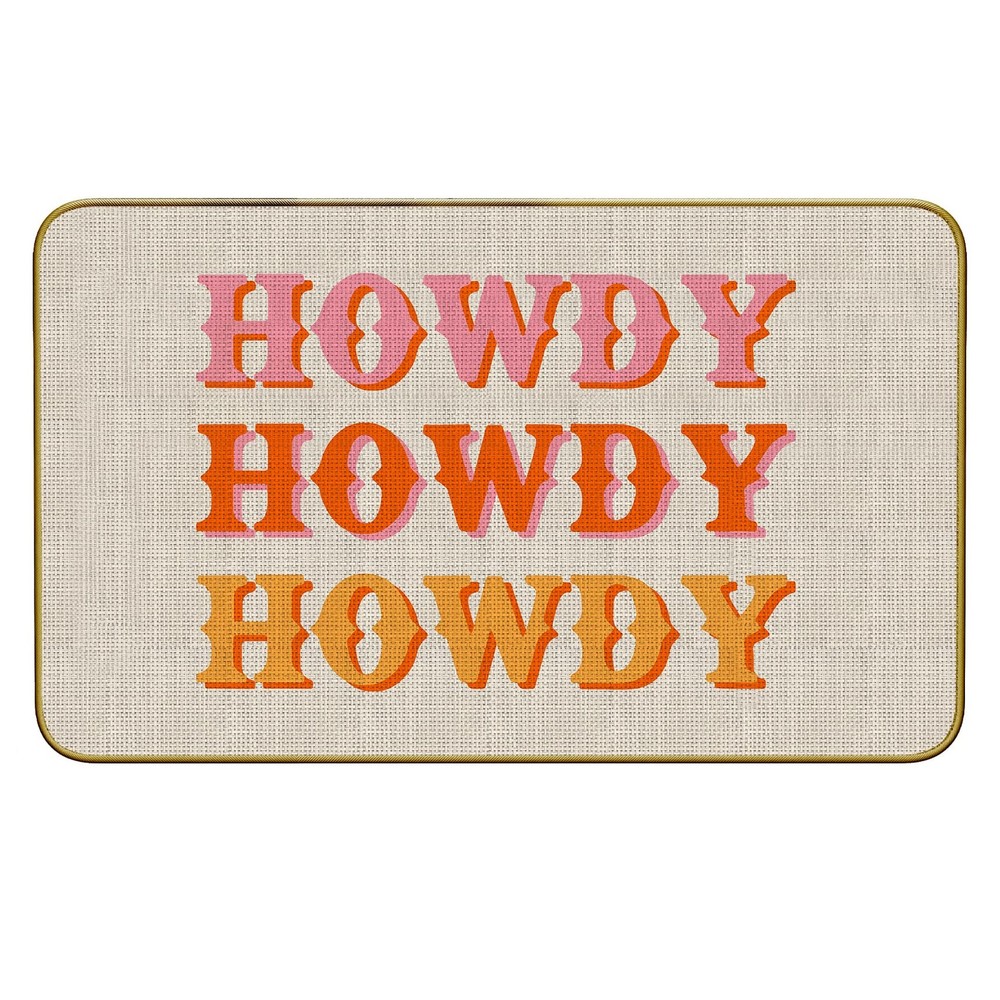 Funny Howdy 30x17 Indoor Outdoor Front Door Mat for Home Entrance