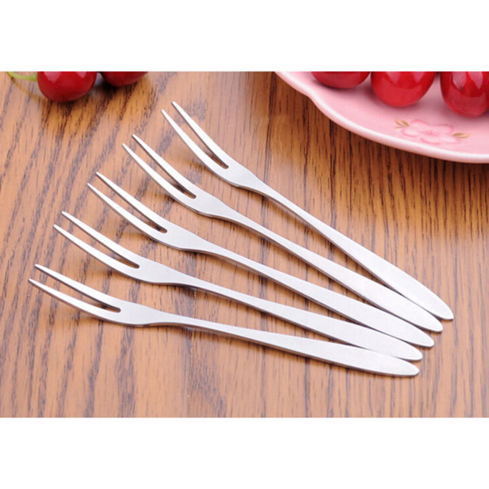 Metal Fork Set Stainless Steel Dessert Forks Metal Serving Fork Two Prong Fork
