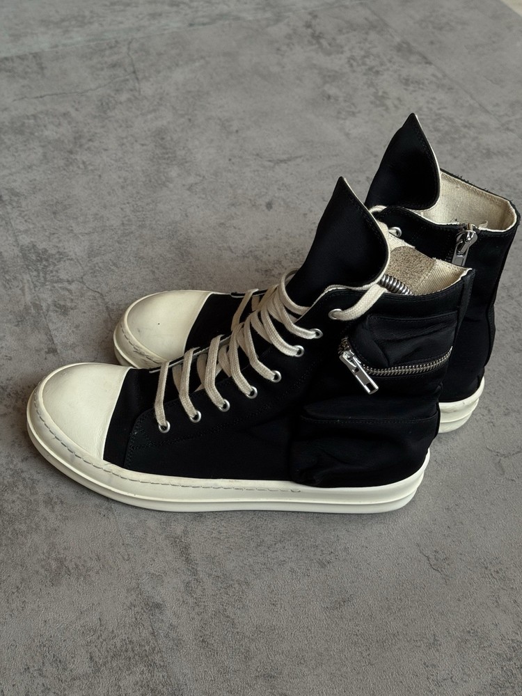 Rick Owens Drkshdw Ramones Zip Cargo Pocket Black Shoes Sneakers Avant Garde 41