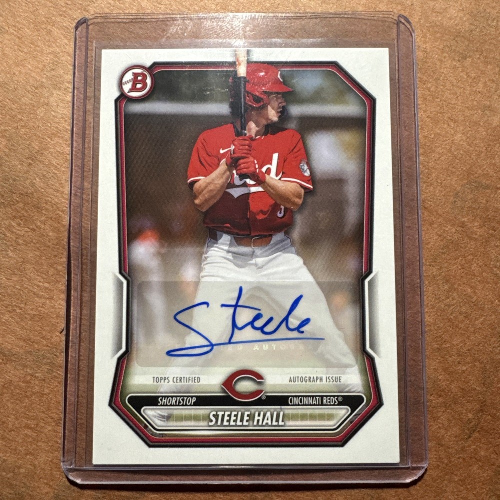 🌟 2026 Bowman #BPA-SH Steele Hall Prospect Auto Paper Cincinnati Reds
