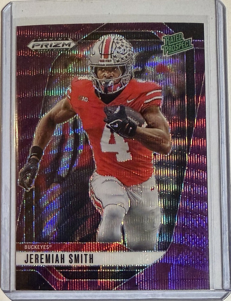 2025 Panini Prizm JEREMIAH SMITH Purple Wave Prizm Rookie Ohio State Buckeyes