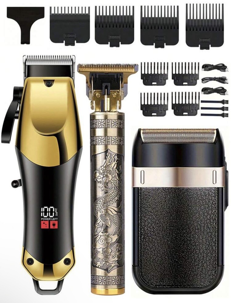 Gold Hair Clipper Set For Men Starter Kit