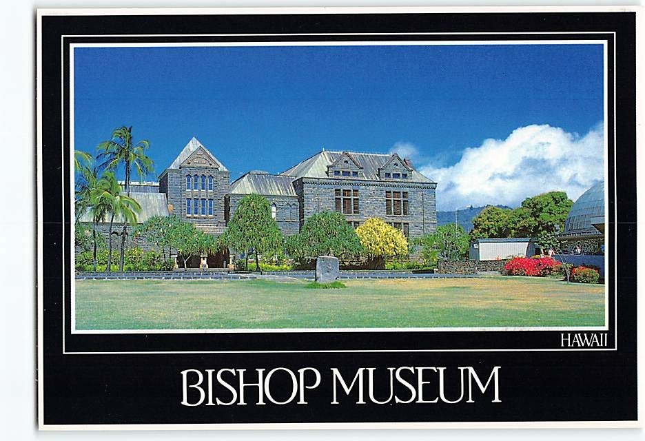 Postcard Bishop Museum Honolulu Hawaii USA