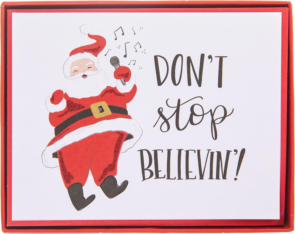 Don’t Stop Believin’ Holiday Card Pack – 15 Cards with Envelopes