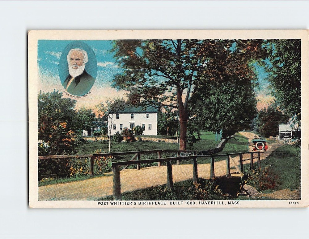 Postcard Poet Whittier's Birthplace Haverhill Massachusetts USA