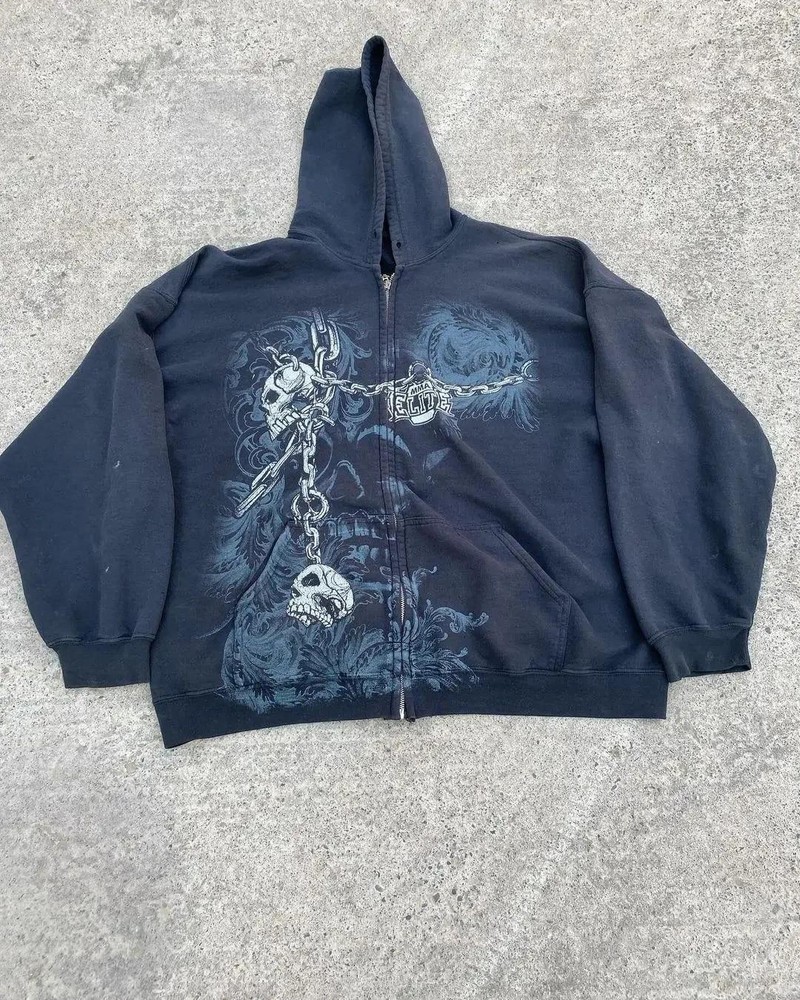 Tapout Hoodie Y2K Men Women Hip Hop Skate Baggy Graphic Print Size Street Sleeve