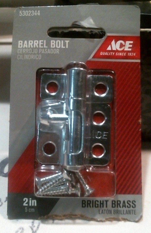 Ace 5302344 2-Inch Bright Brass Barrel Bolt for Secure Fastening FS-image