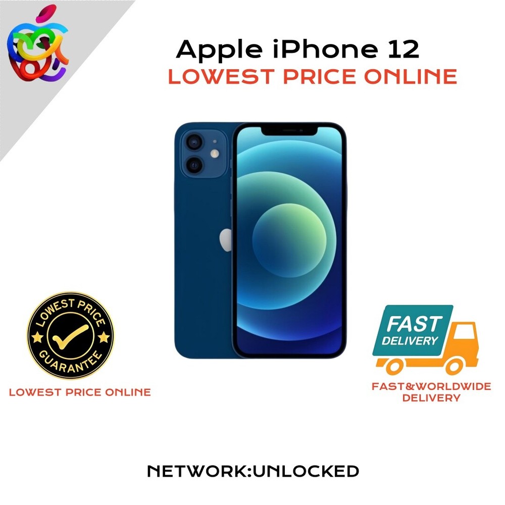 Apple iPhone 12- 128GB-6.1'' HD Display Front 12MP Rear 12MP-Unlocked $rIp