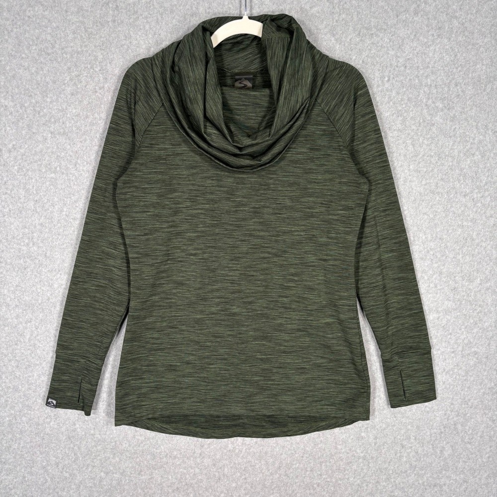 Storm Creek Cowl Neck Pullover Small Thumb Holes Mid Layer Fleece Lined Ski Snow