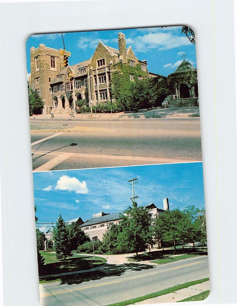 Postcard Peoples Church East Lansing Michigan USA