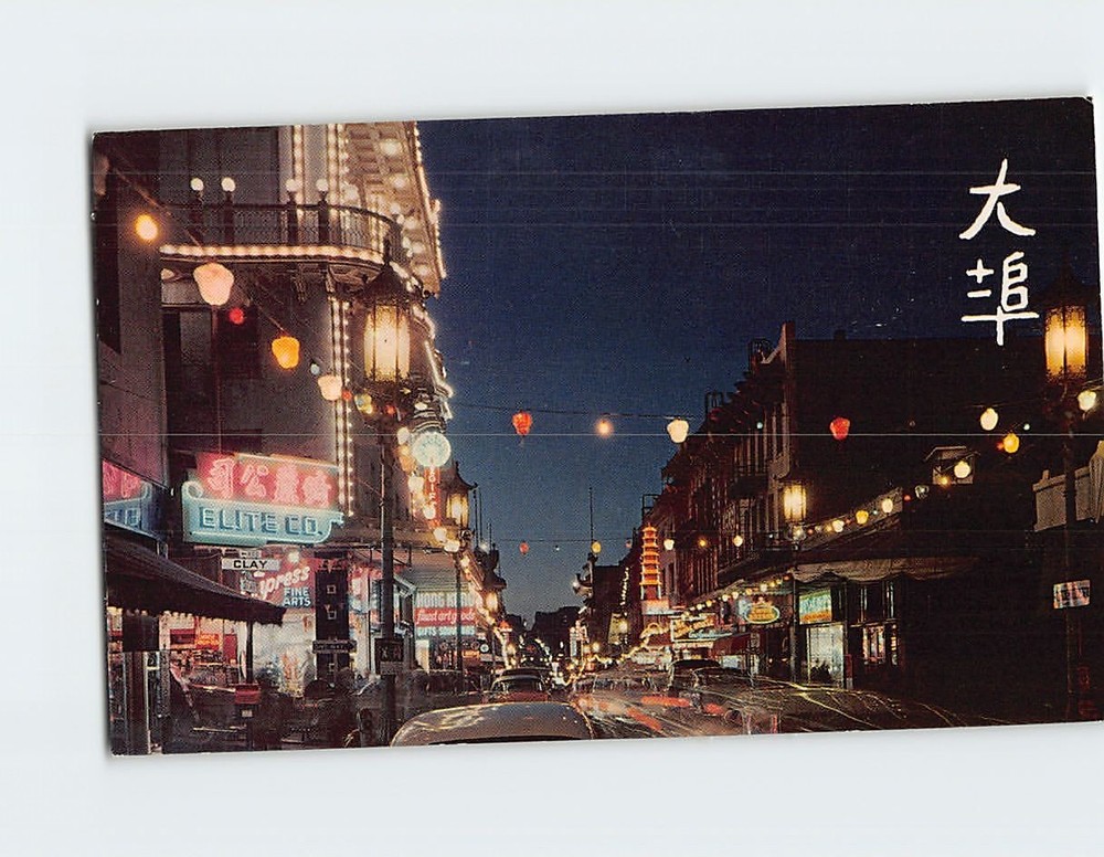 Postcard Chinatown at Night San Francisco California USA