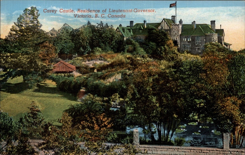Carey Castle Residence of Lieutenant Governor Victoria BC Canada postcard u841