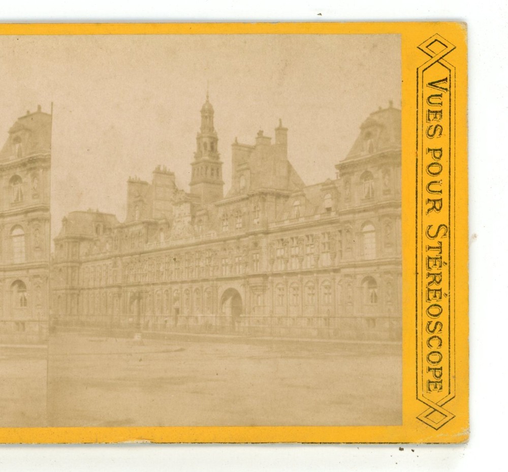 Hotel de Ville Paris France P.L. Stereoview