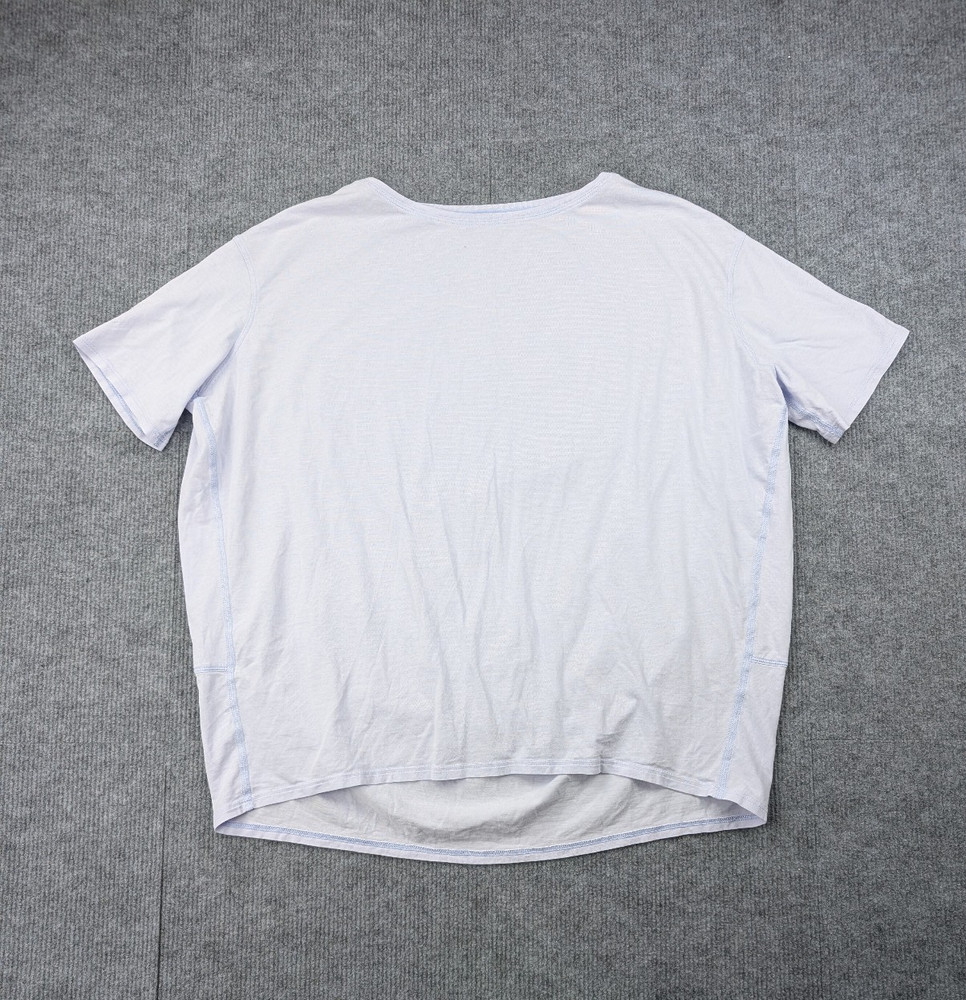 Lululemon Back In Action Shirt Womens 6 Cornflower Pima Cotton Lightweight Train