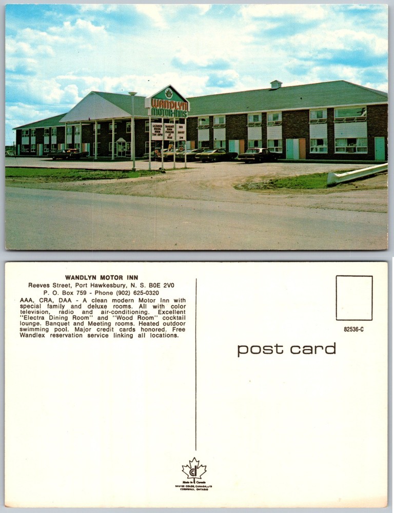Wandlyn Motor Inn Exterior Port Hawkesbury Nova Scotia Postcard